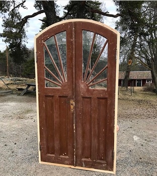 Dubbeldörr med glas 127cmX228.5cm (Överjärva)