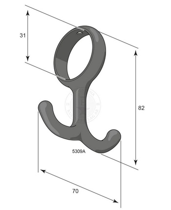 Hatthylla, klassisk nickel / ek