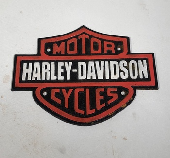 Harley-Davidson gjutjänrsskylt