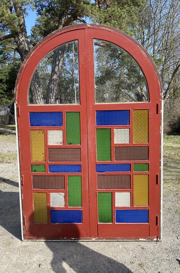 Dubbeldörr glas, 150x224cm, finns på överjärva