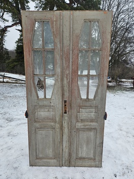 Pardörr med glas, 110x215cm, finns på Överjärva