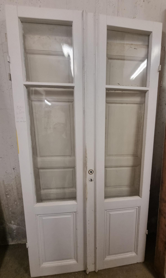 Pardörr utan karm med glas