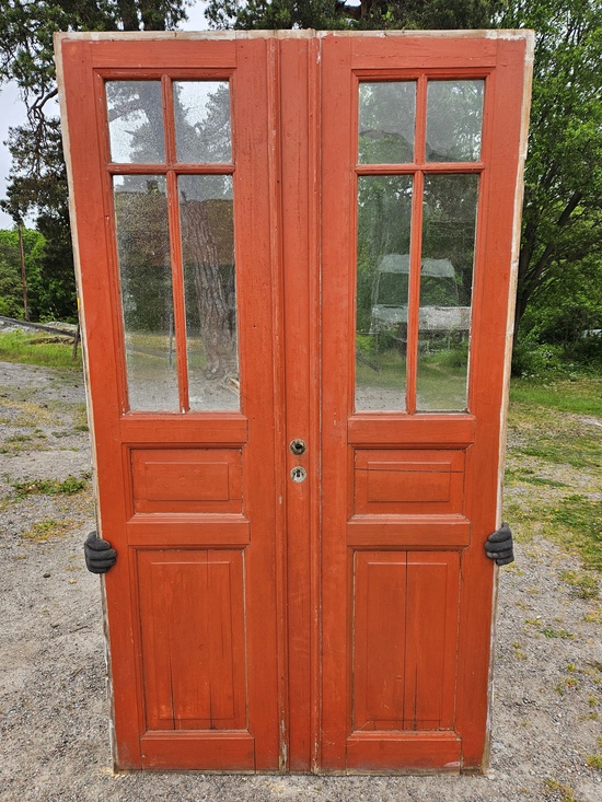 Pardörr med glas, 112x202cm, finns på Överjärva