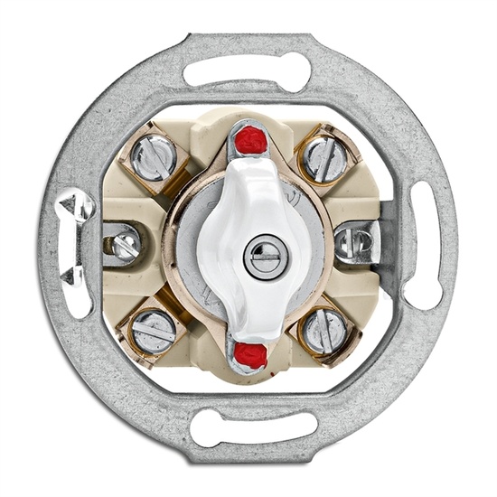 Vridbrytare för glasram, kors, vit