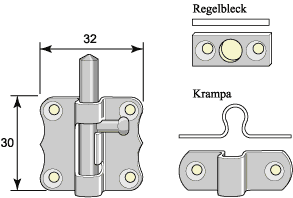 Fönsterregel, mässing