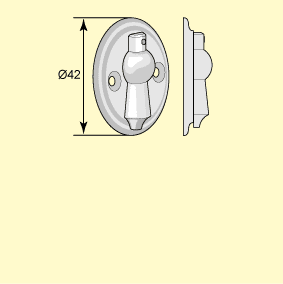 Nyckelskylt med kläpp, nickel