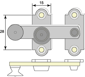 Fönsterklinka, nickel