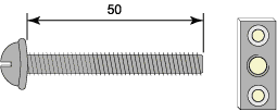 Innanfönsterskruv m bricka, nickel