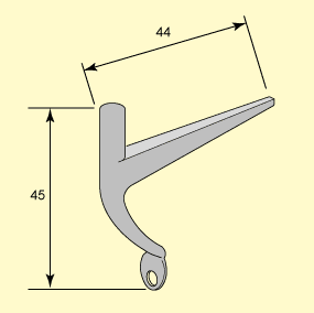 Stjärthake i Nickel