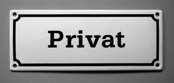 Emaljskylt Privat