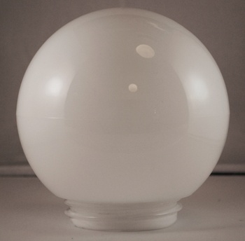 Glob, vitt glas, mindre begagnad 150mm