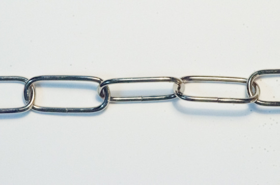 Kedja i nickel, 29x10 mm