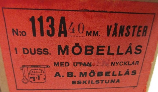 Möbellås N:o 113A, vänster